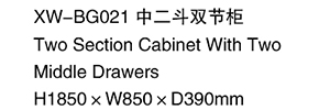 XW-BG021 中二斗雙節柜